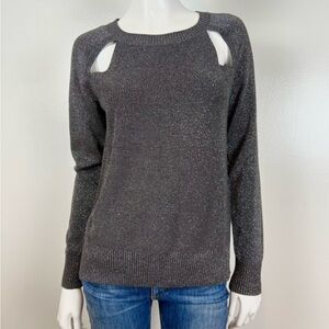 Michael Kors Metallic Shimmery‎ Cut-Out Sweater Size L